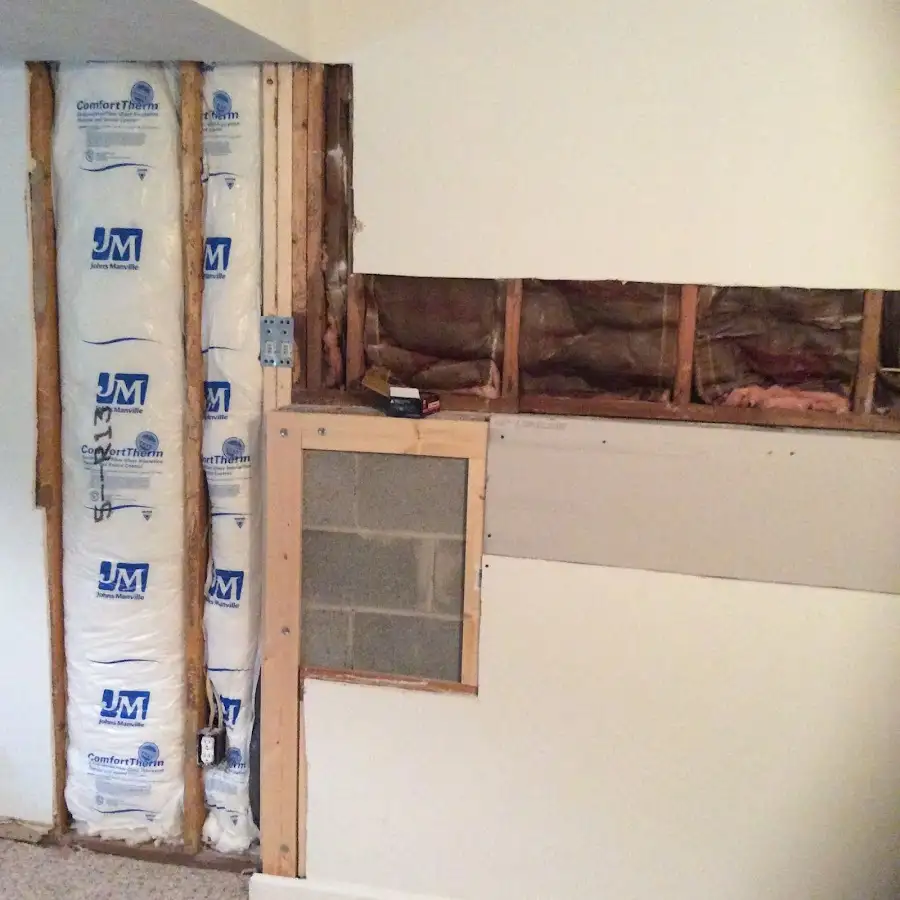 Wall insulation replacement during Contents Cleaning & Restoration in Salem